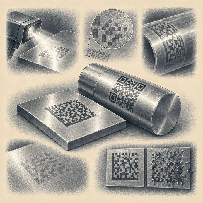 QR-код или Data Matrix на металле